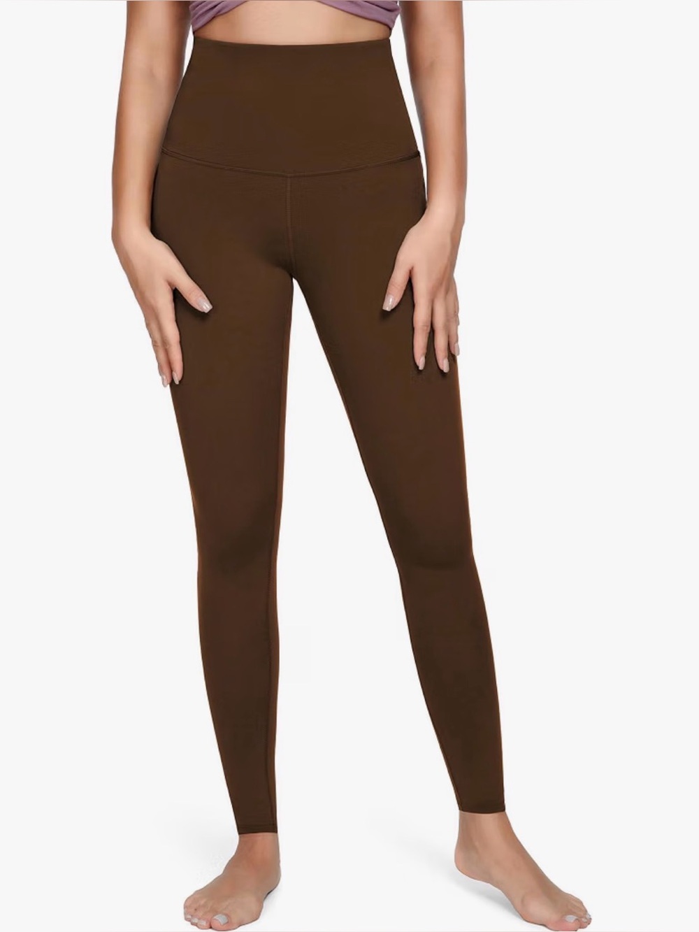 High-Waist Burgundy Leggings for Women